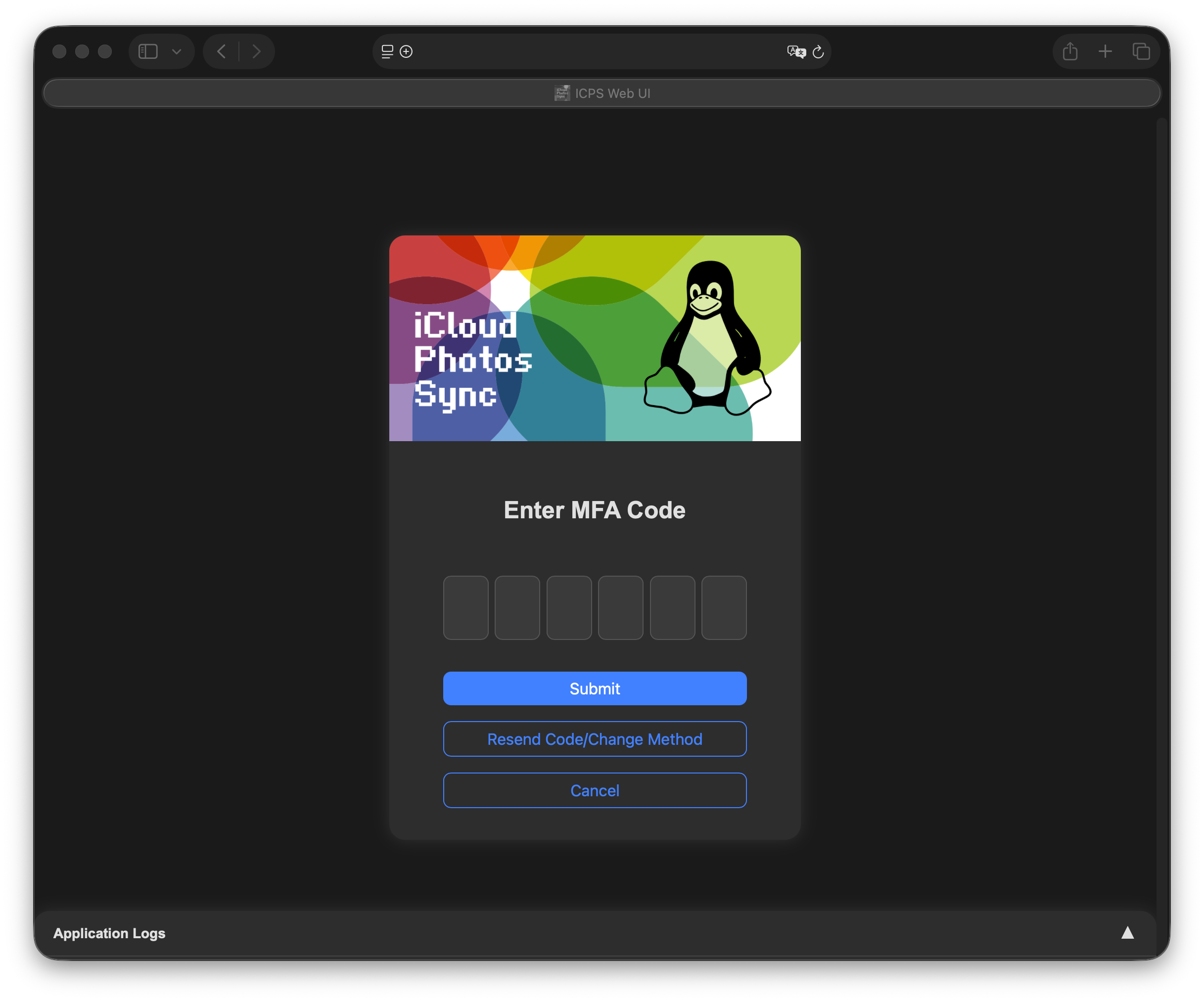 Enter MFA (dark mode)