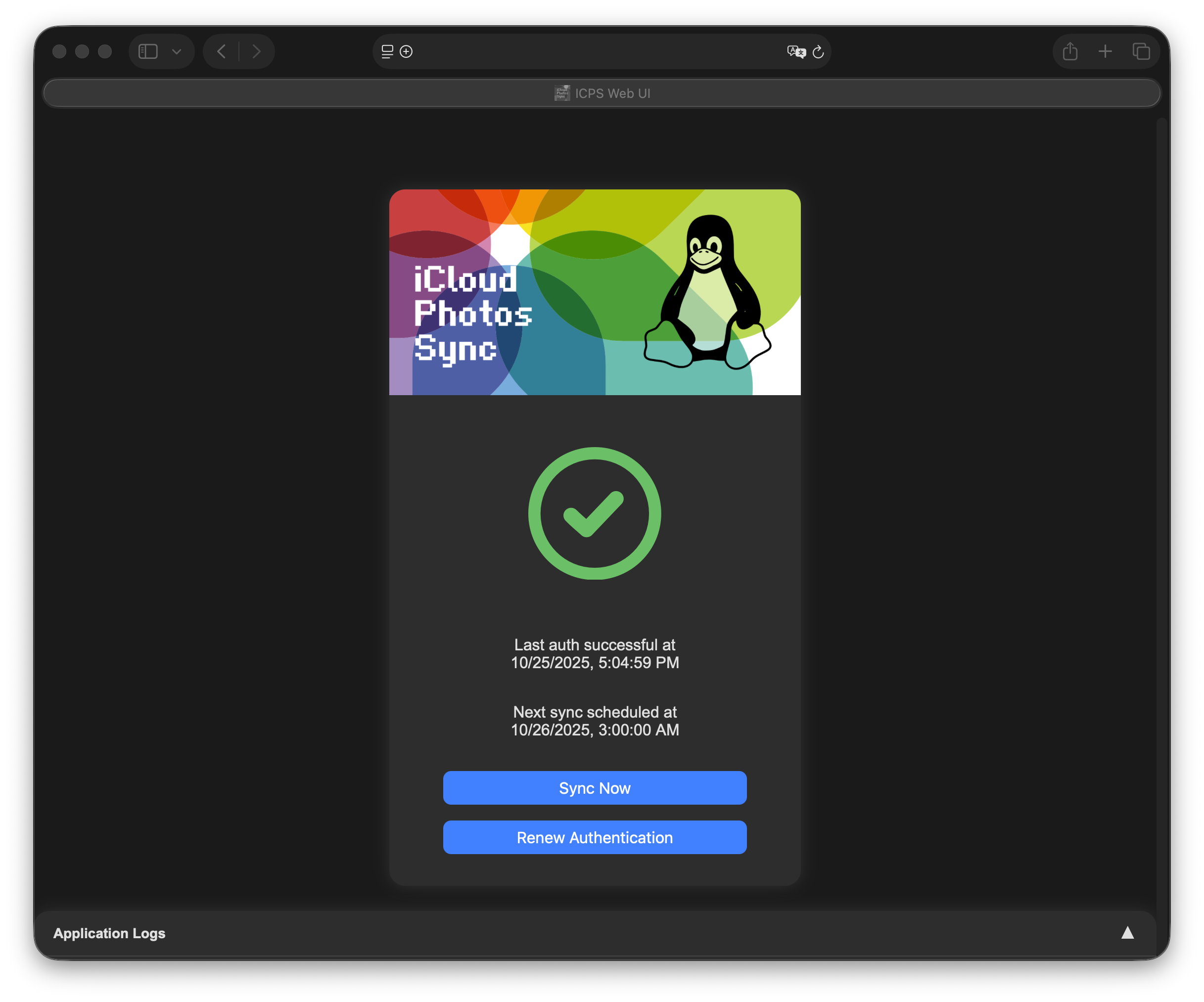 Auth Success (dark mode)